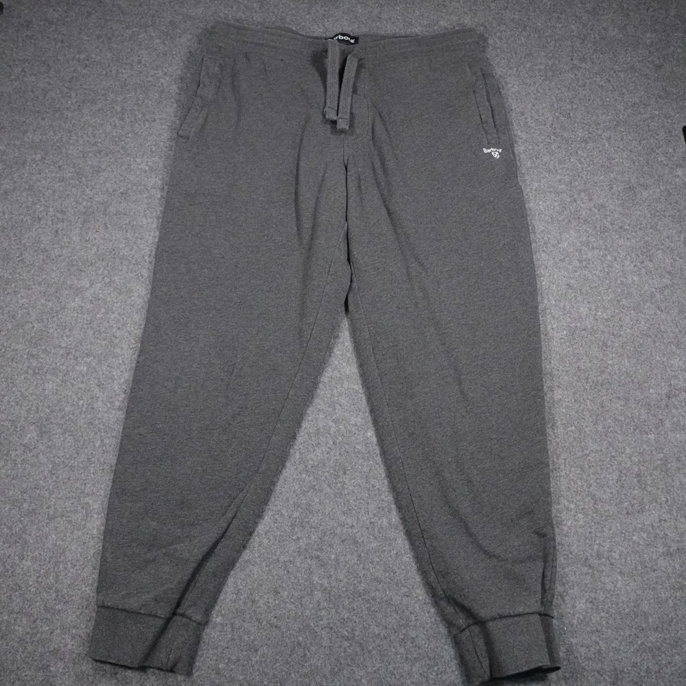 Barbour Mens Charcoal Gray Cotton Fleece Jogger Sweatpants XXL MNW0010CH51